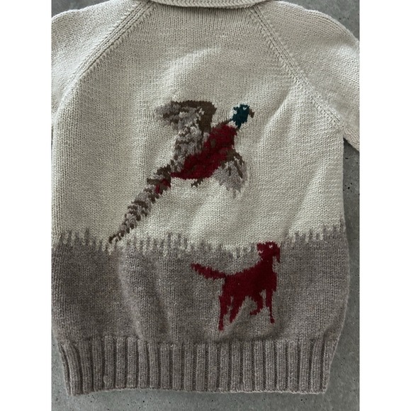 Vintage Lauren Ralph Lauren Hand Knit Wool Style Pheasant Hunting Sweater Small - Picture 9 of 12